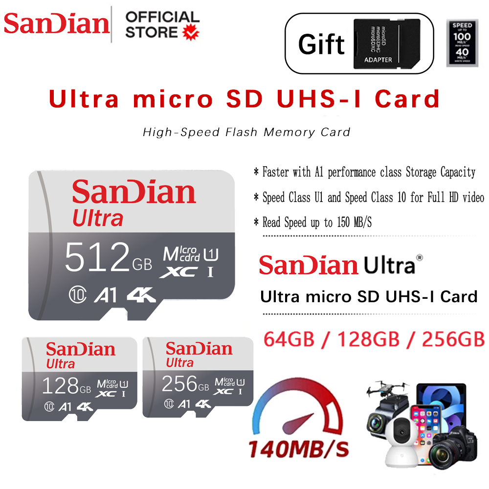 Drone Camera Waterproof - Kartu Memori Micro TF SD 128GB