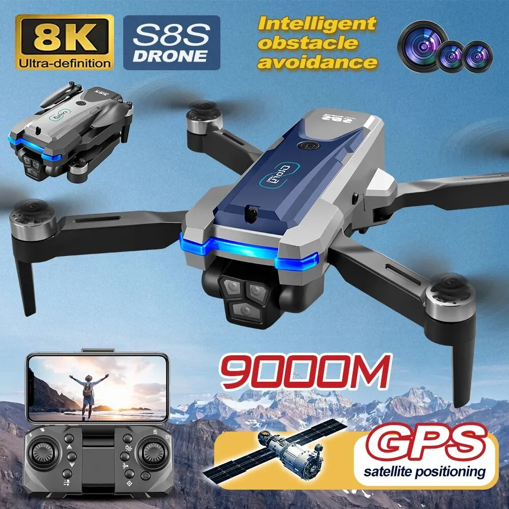 S8S Drone lipat 5G Wifi 8K HD, - Drone Camera Mount ulasan dan harga